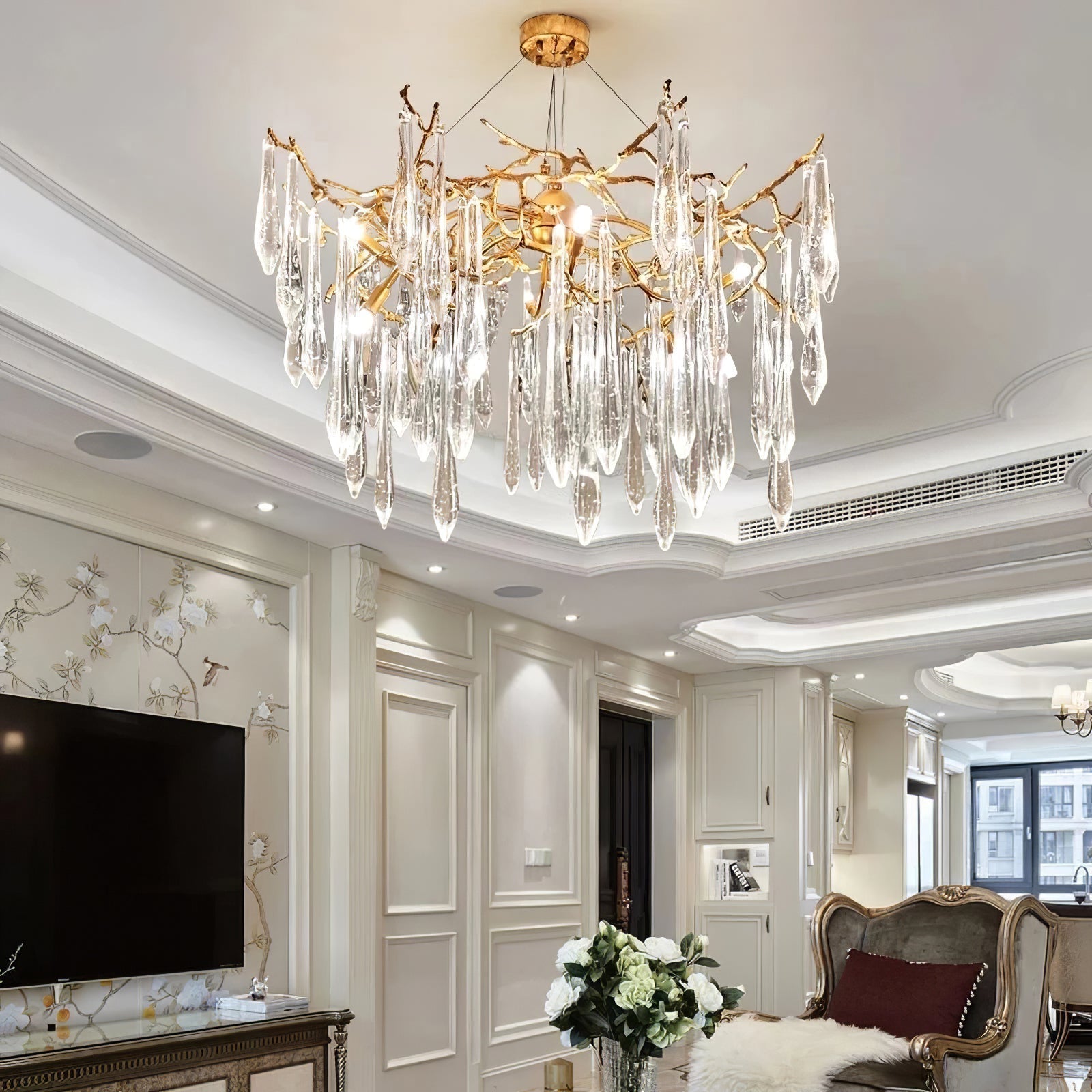 Icicle Crystal Chandelier - Nuvé