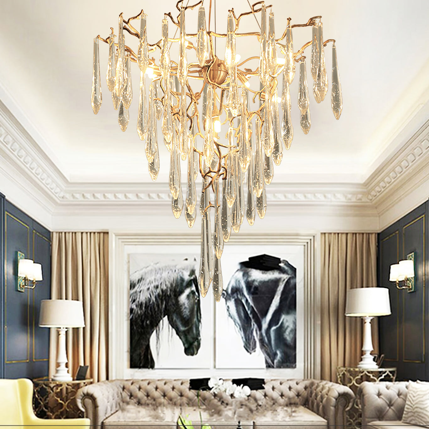 Icicle Crystal Chandelier - Nuvé