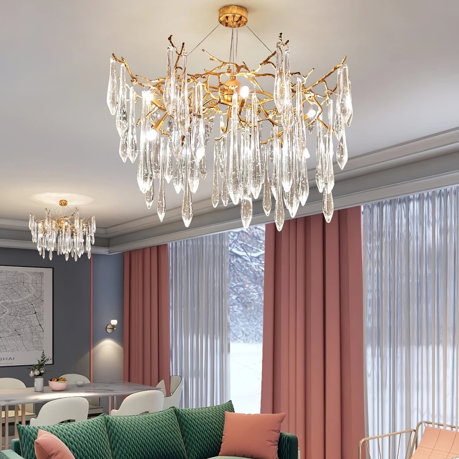 Icicle Crystal Chandelier - Nuvé