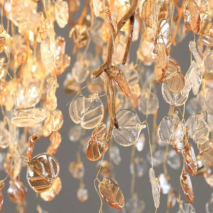 Idyllic Glass Leaves Chandelier - Nuvé