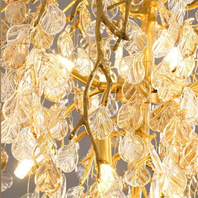 Idyllic Glass Leaves Chandelier - Nuvé