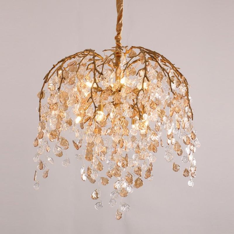 Idyllic Glass Leaves Chandelier - Nuvé