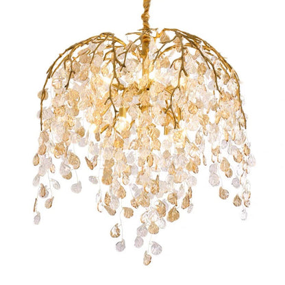 Idyllic Glass Leaves Chandelier - Nuvé