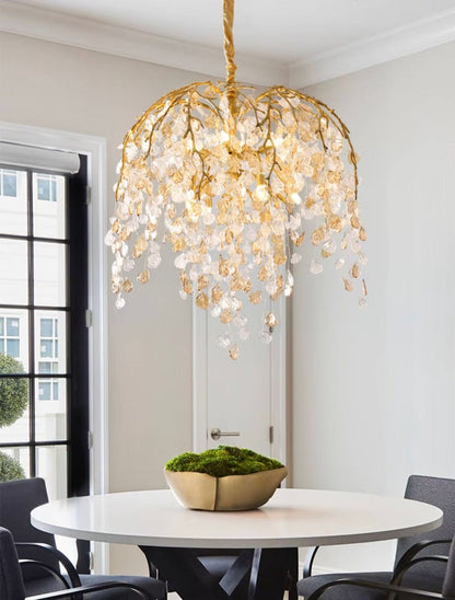 Idyllic Glass Leaves Chandelier - Nuvé