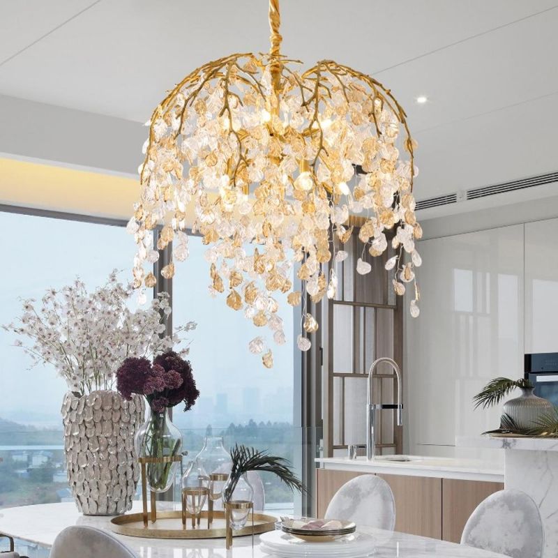 Idyllic Glass Leaves Chandelier - Nuvé