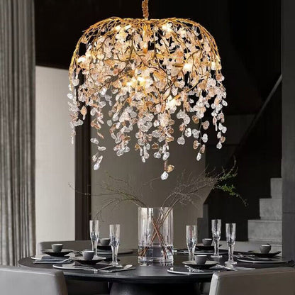 Idyllic Glass Leaves Chandelier - Nuvé