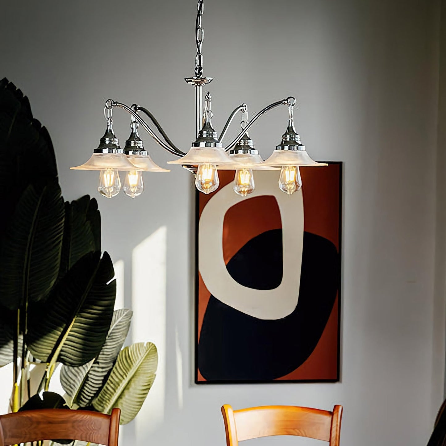 Farmhouse Glass Chandelier - Nuvé