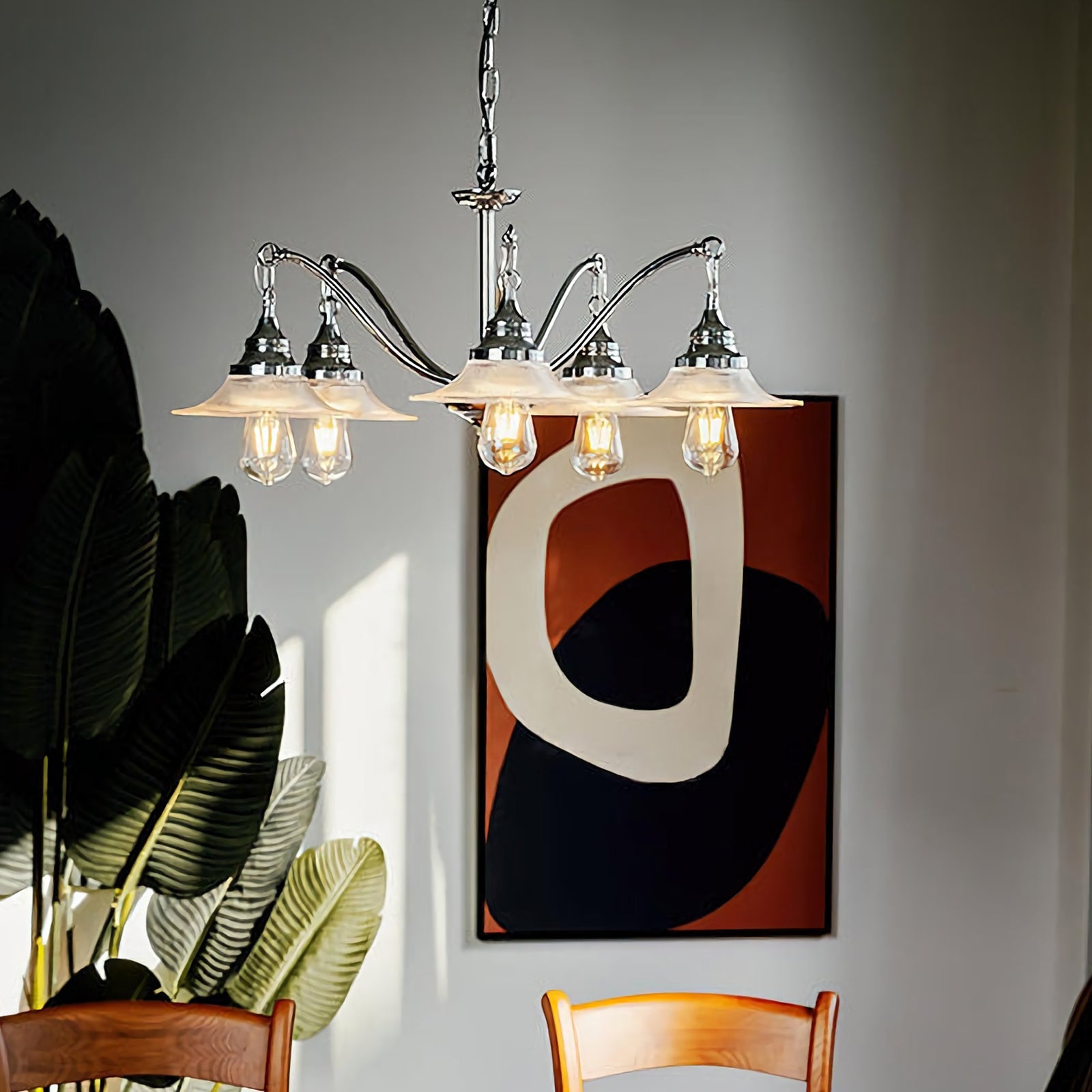 Farmhouse Glass Chandelier - Nuvé