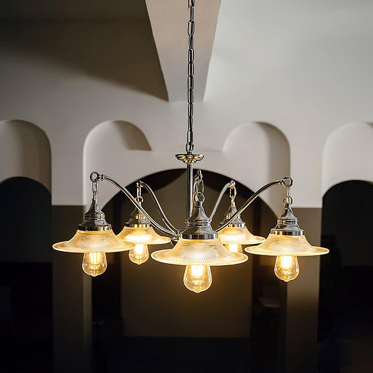 Farmhouse Glass Chandelier - Nuvé