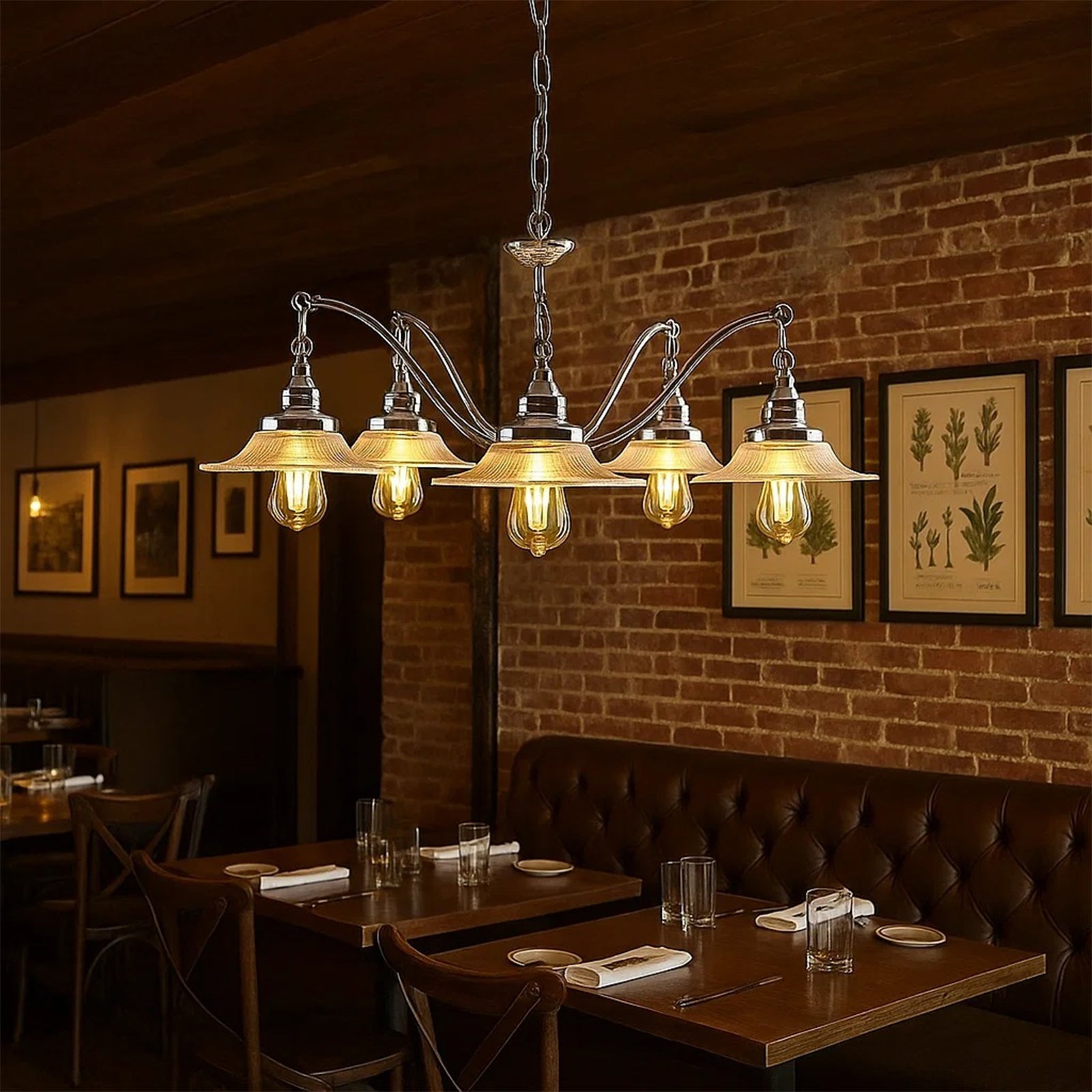 Farmhouse Glass Chandelier - Nuvé