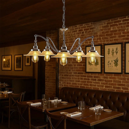 Farmhouse Glass Chandelier - Nuvé