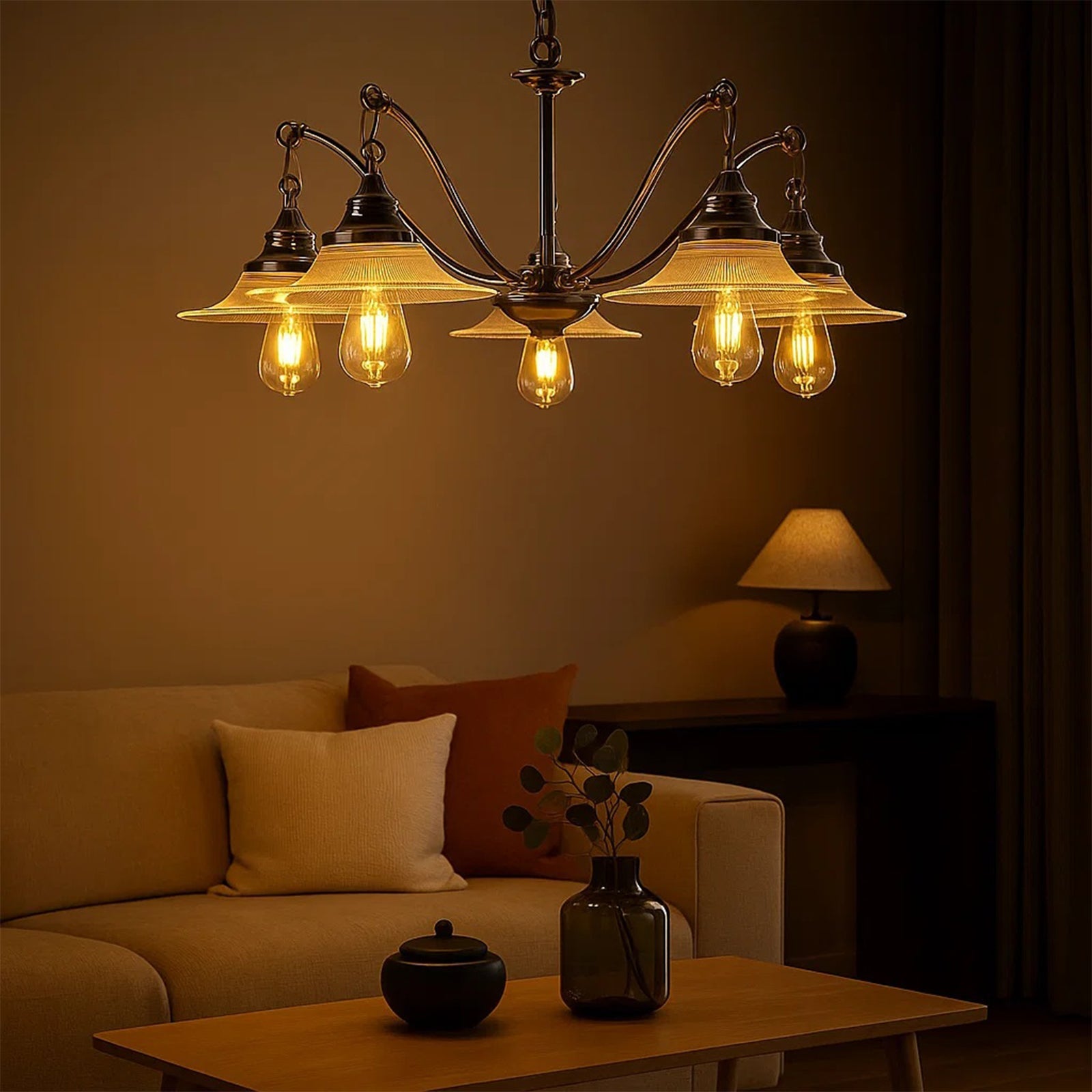 Farmhouse Glass Chandelier - Nuvé