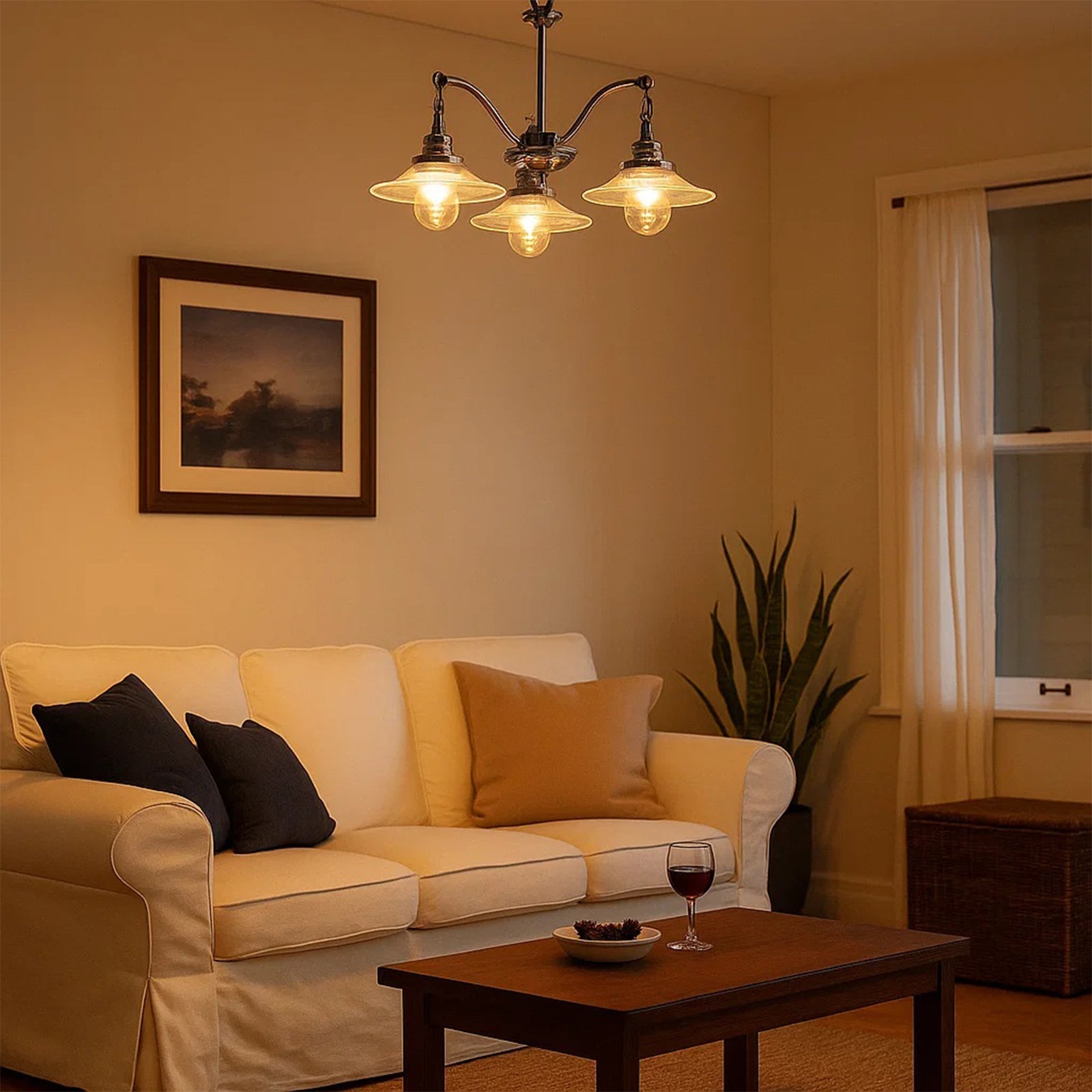 Farmhouse Glass Chandelier - Nuvé