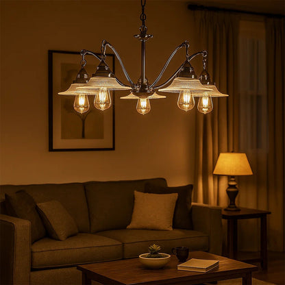 Farmhouse Glass Chandelier - Nuvé