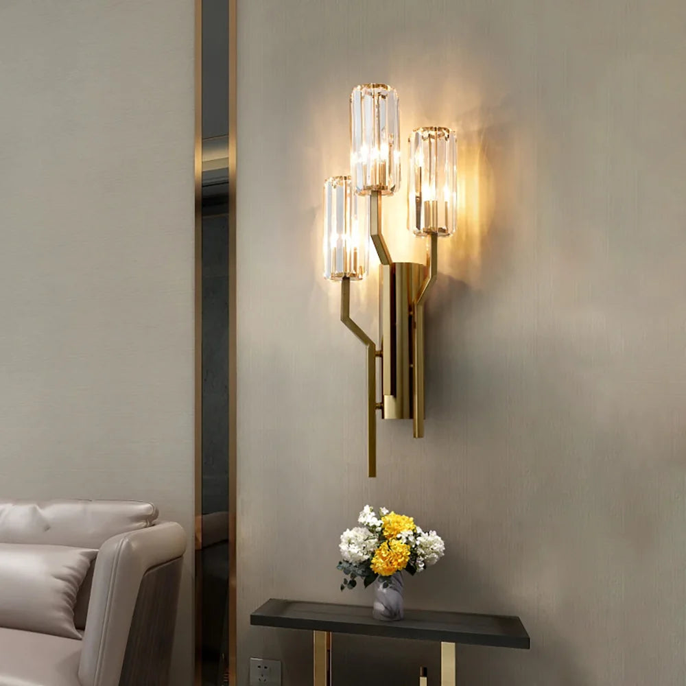 Irlin Trio Crystal Wall Lamp - Nuvé