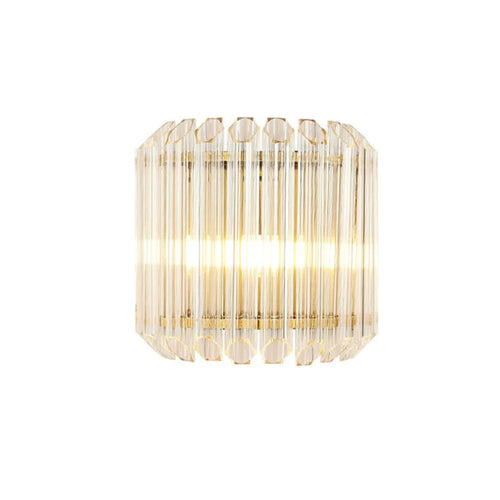 Modern Crystal Rod Brass Wall Sconce - Nuvé