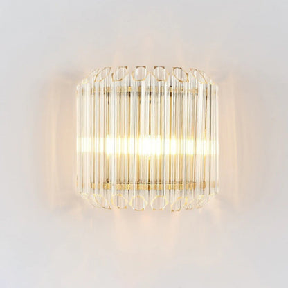 Modern Crystal Rod Brass Wall Sconce - Nuvé