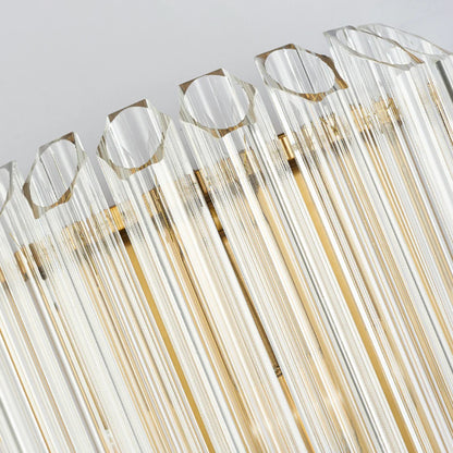 Modern Crystal Rod Brass Wall Sconce - Nuvé