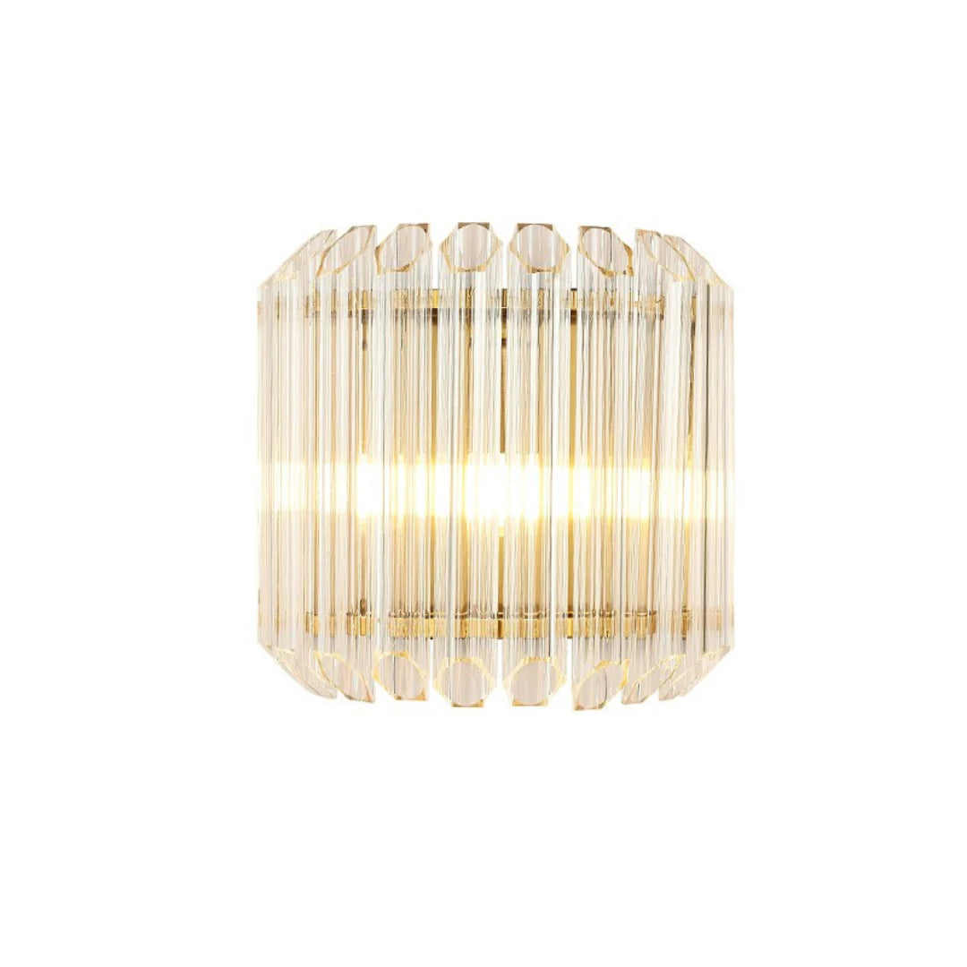 Modern Crystal Rod Brass Wall Sconce - Nuvé
