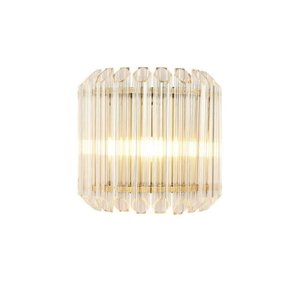 Modern Crystal Rod Brass Wall Sconce - Nuvé