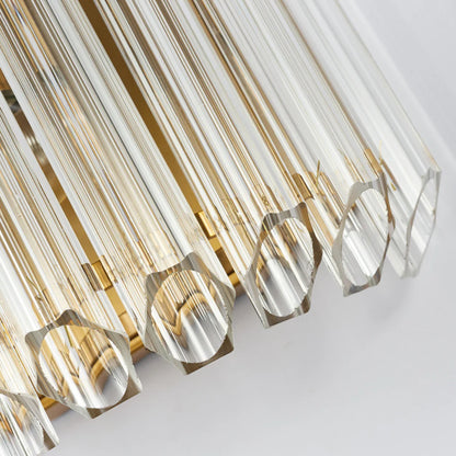 Modern Crystal Rod Brass Wall Sconce - Nuvé