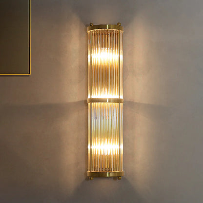 Korewolamp Jadssox crystal column wall light with sleek modern design and clear glass or crystal details.