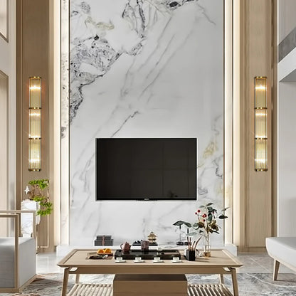 Korewolamp Jadssox crystal column wall light with sleek modern design and illuminated glass column for stylish indoor lighting.