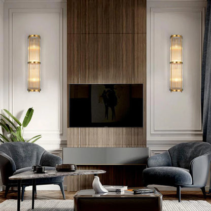 Korewolamp Jadssox crystal column wall lamp featuring a sleek, modern design with a glass crystal column and wall mounting hardware.