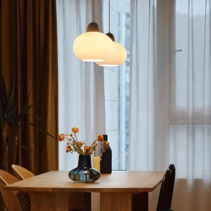 Traditional Japanese Glass Pendant Light