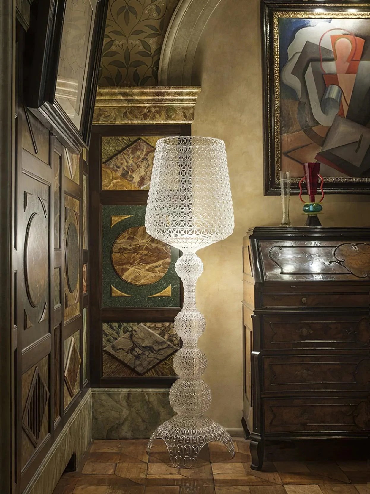 Simple Kabuki Acrylic Floor Lamp - Nuvé