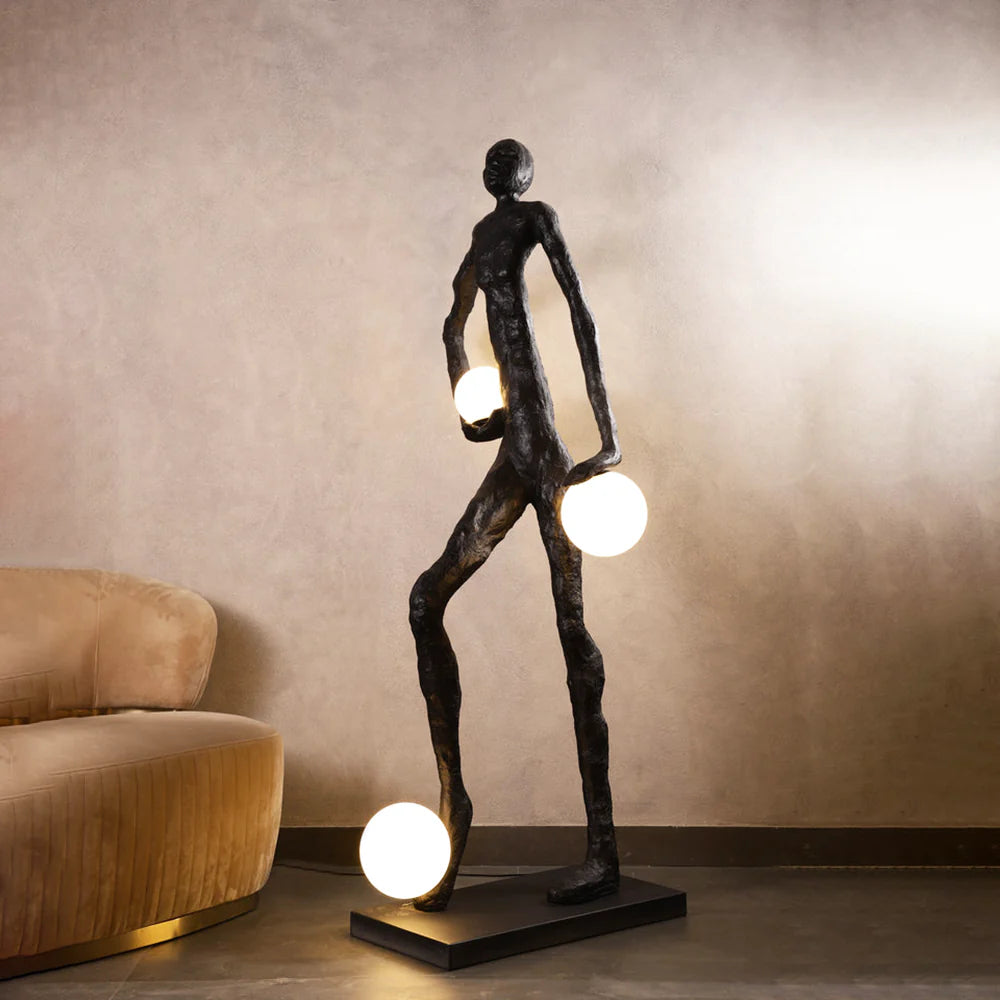 Kicking Ball Sculpture Character Floor Lamp - Nuvé
