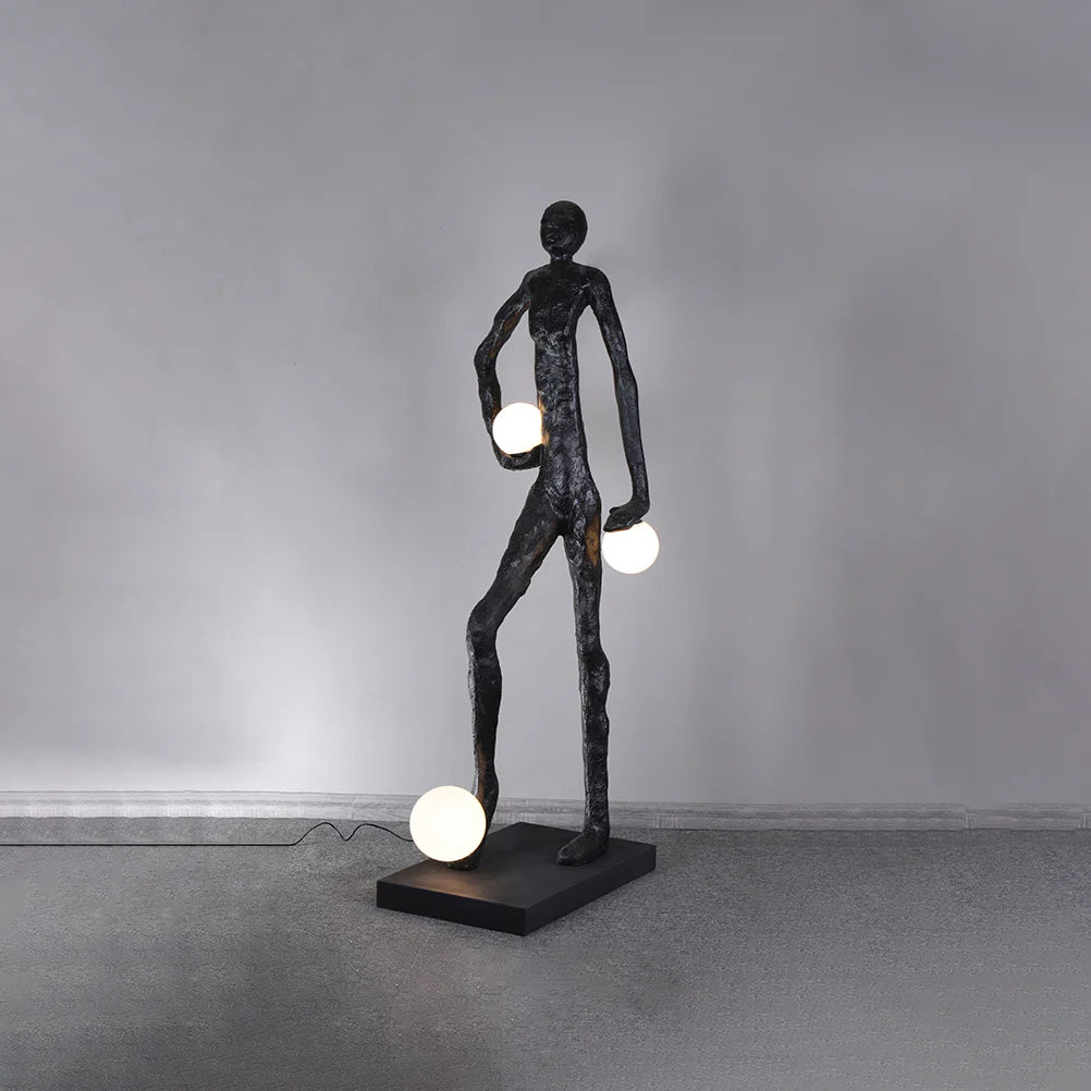 Kicking Ball Sculpture Character Floor Lamp - Nuvé