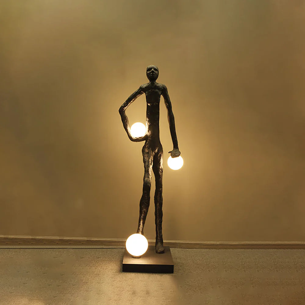 Kicking Ball Sculpture Character Floor Lamp - Nuvé