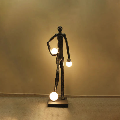 Kicking Ball Sculpture Character Floor Lamp - Nuvé