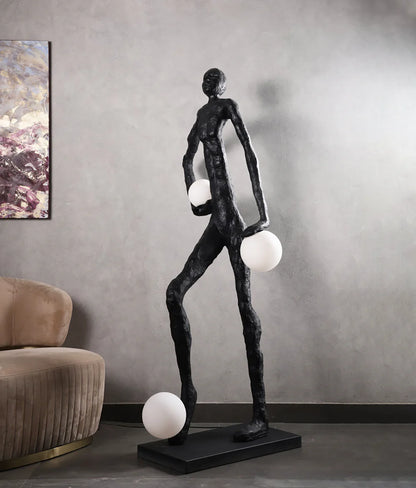 Kicking Ball Sculpture Character Floor Lamp - Nuvé