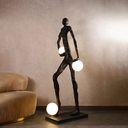 Kicking Ball Sculpture Character Floor Lamp - Nuvé