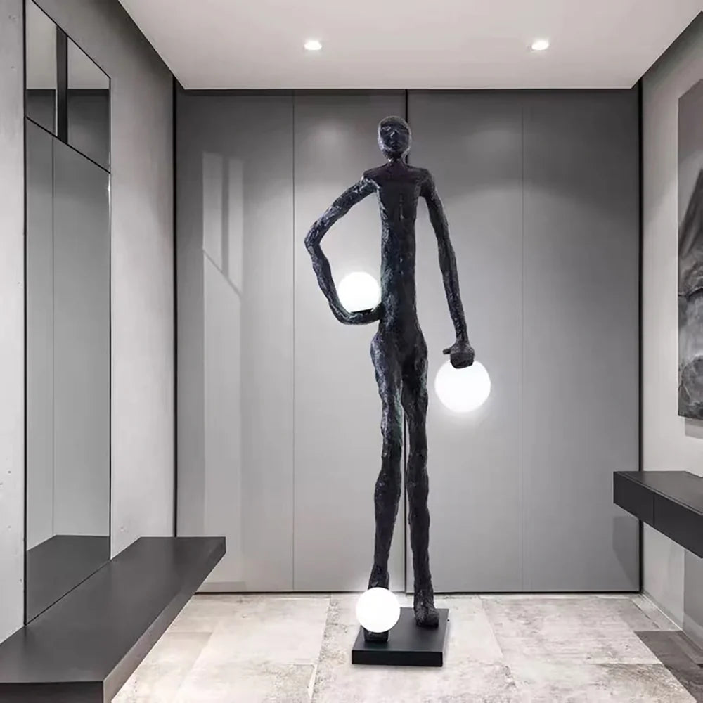 Kicking Ball Sculpture Character Floor Lamp - Nuvé