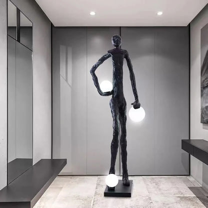 Kicking Ball Sculpture Character Floor Lamp - Nuvé
