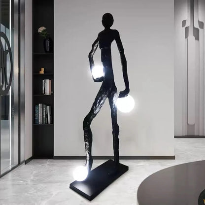 Kicking Ball Sculpture Character Floor Lamp - Nuvé