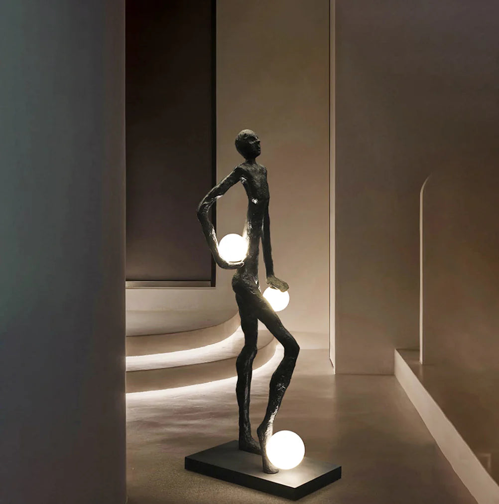 Kicking Ball Sculpture Character Floor Lamp - Nuvé