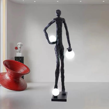 Kicking Ball Sculpture Character Floor Lamp - Nuvé