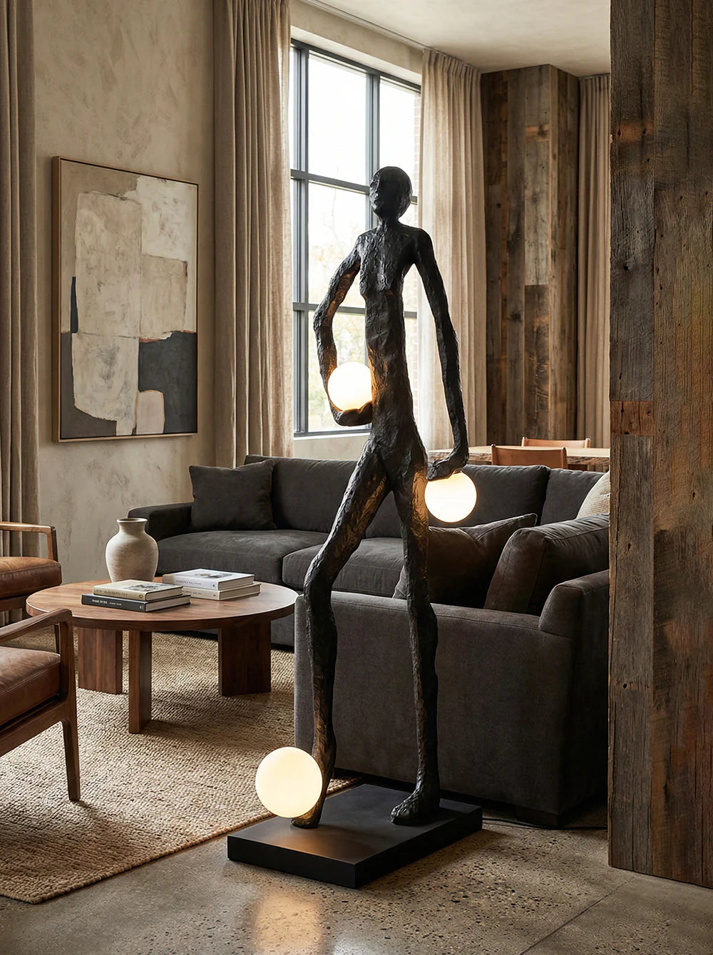 Kicking Ball Sculpture Character Floor Lamp - Nuvé