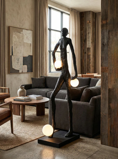 Kicking Ball Sculpture Character Floor Lamp - Nuvé