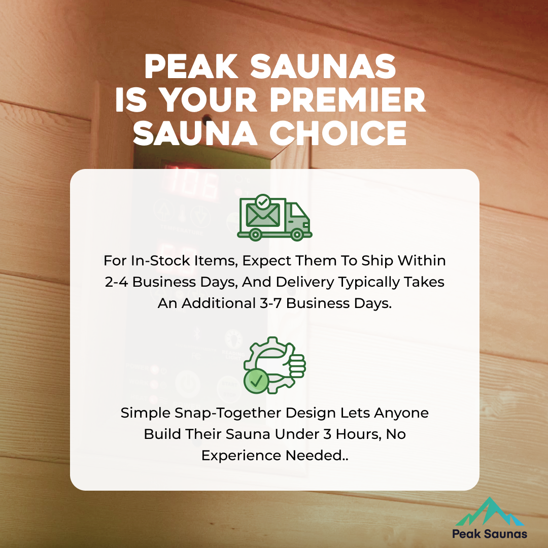 Peak Saunas Rainier 1-Person Full Spectrum Infrared Sauna with XL Medical-Grade Red Light Therapy & Smart WiFi App Control - Nuvé