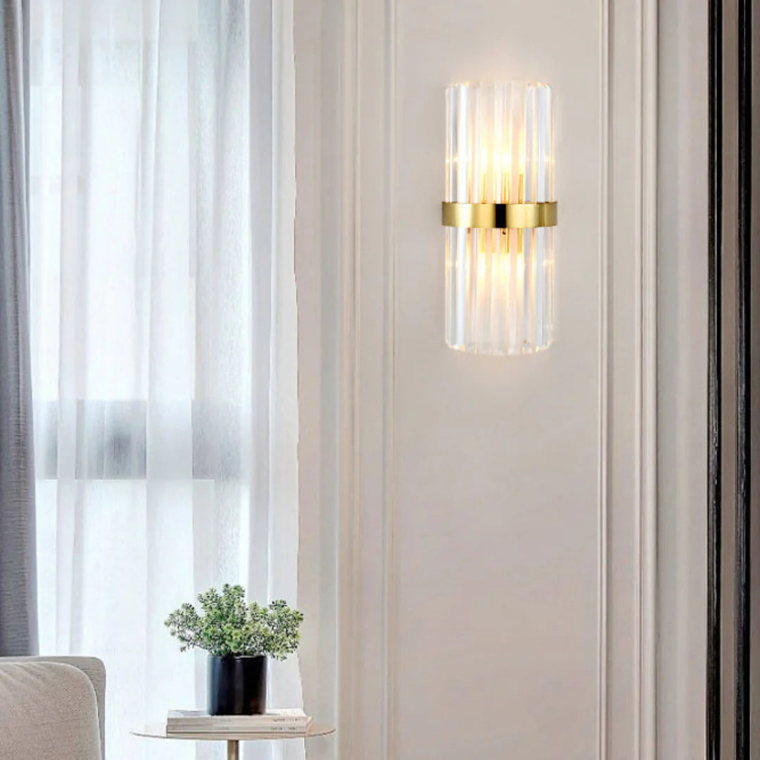 Laylq Cylinder Crystal Wall Light - Nuvé