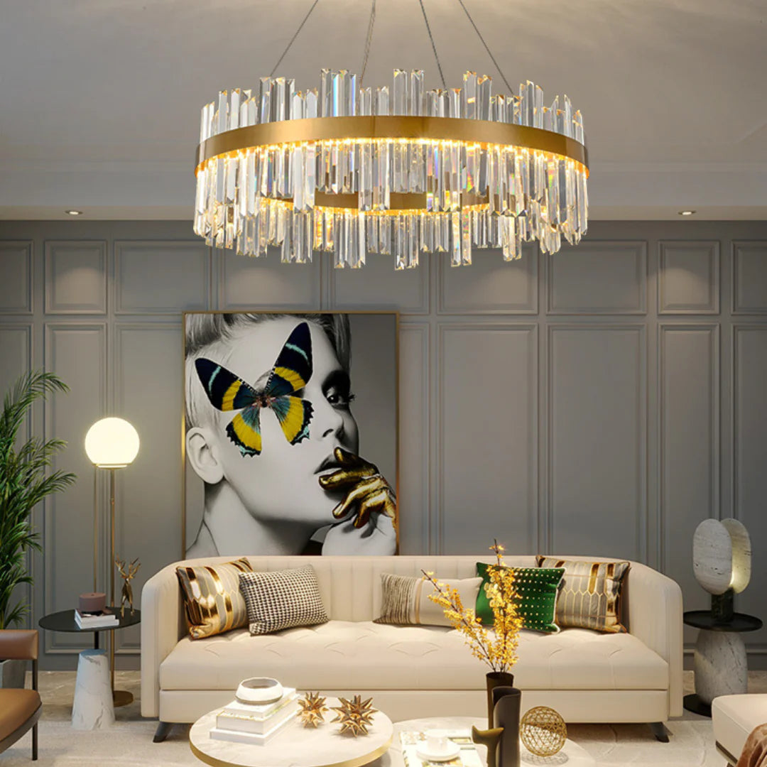 Modern Luxury Round Crystal Chandelier - Nuvé