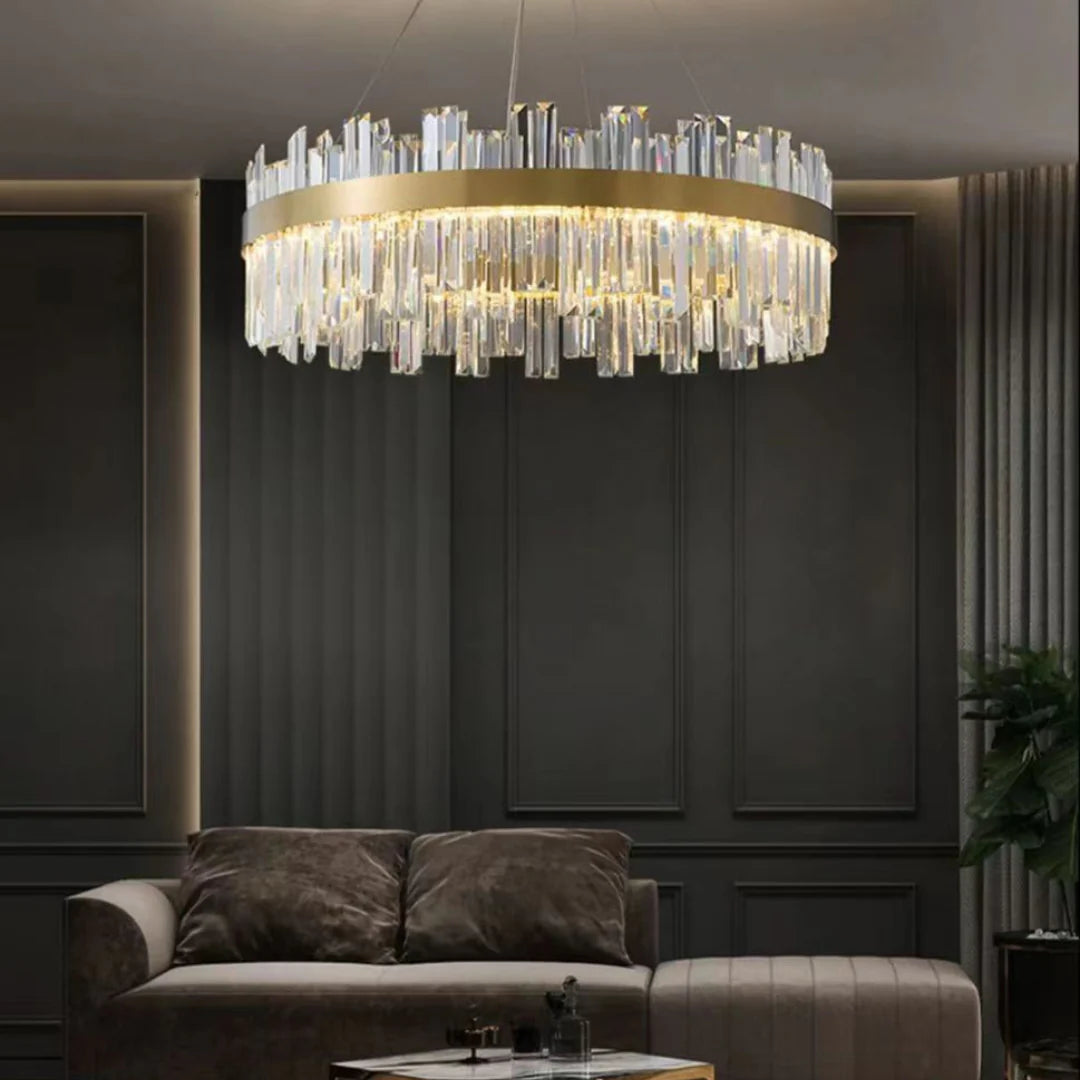Modern Luxury Round Crystal Chandelier - Nuvé