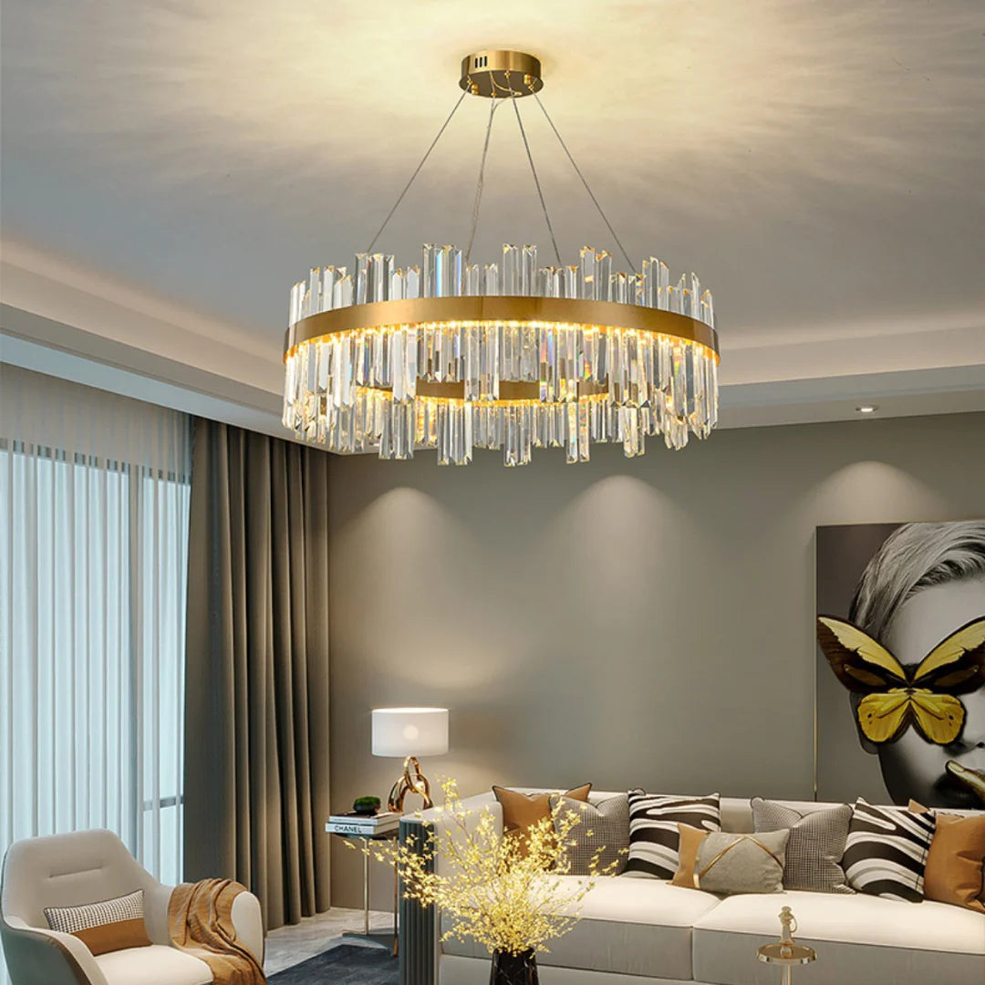 Modern Luxury Round Crystal Chandelier - Nuvé