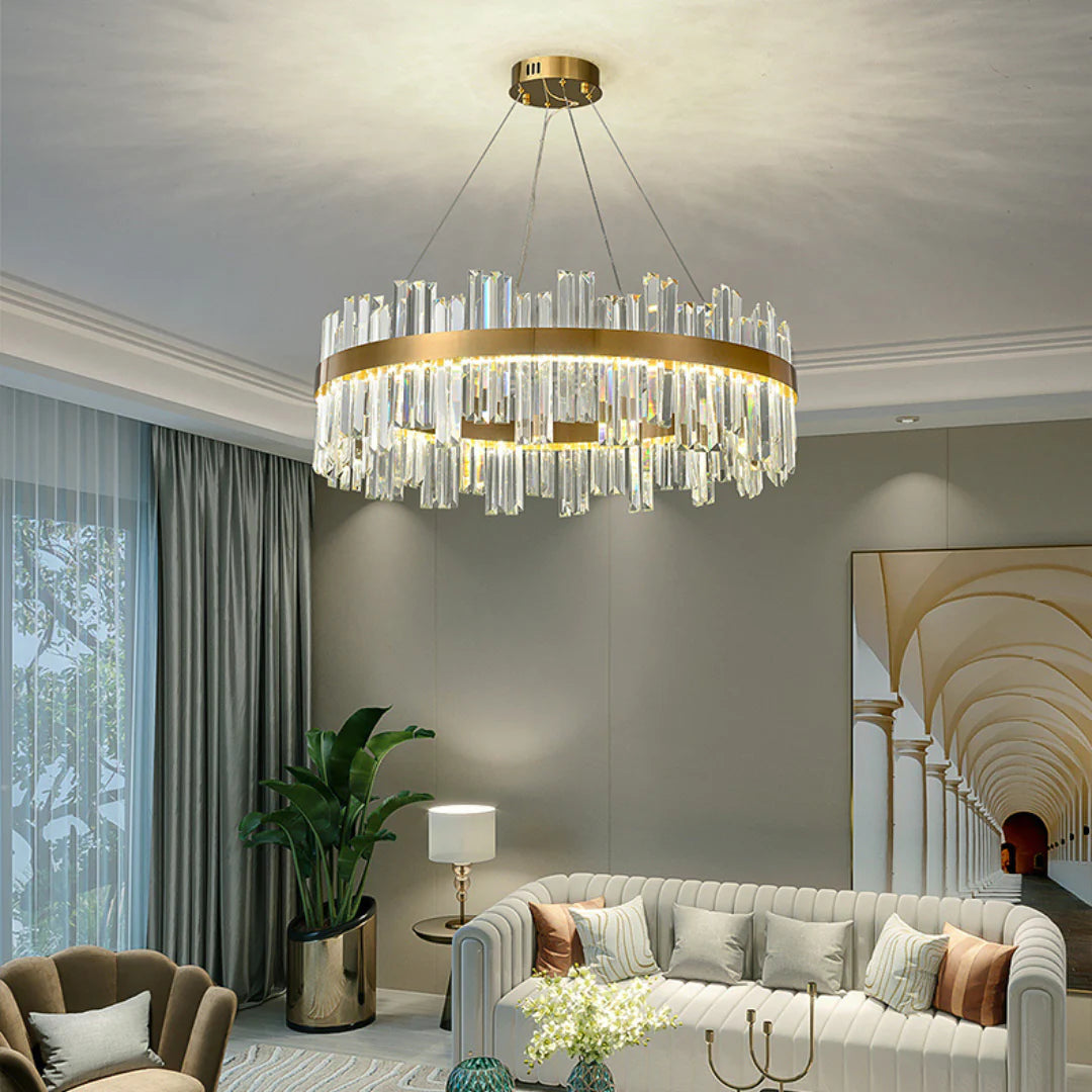 Modern Luxury Round Crystal Chandelier - Nuvé