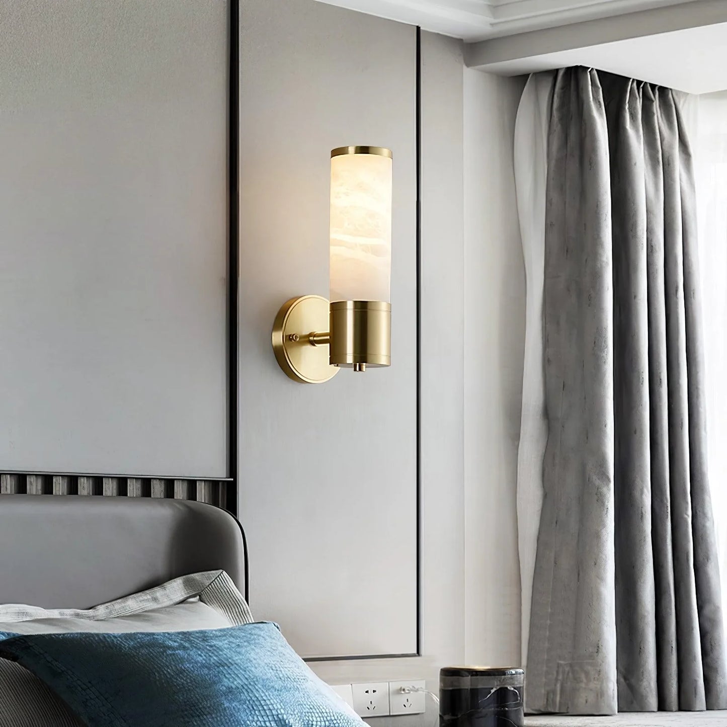Alabaster Lampatron Cylindrical Wall Lamp - Nuvé